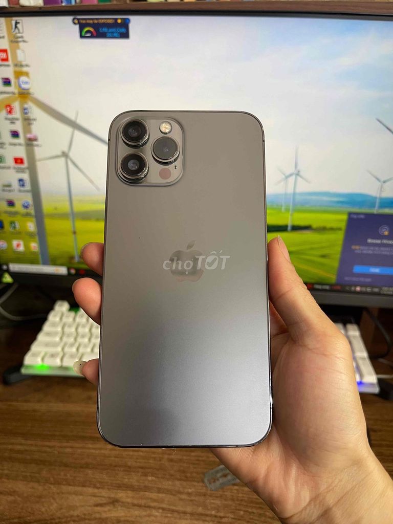 12 Pro Max 128GB Lock Mỹ Có Sim ghép Zin All. Mua bán Điện thoại tại Quận Lê Chân Hải Phòng được đăng bởi Huy Tưởng Mobile hình 1
