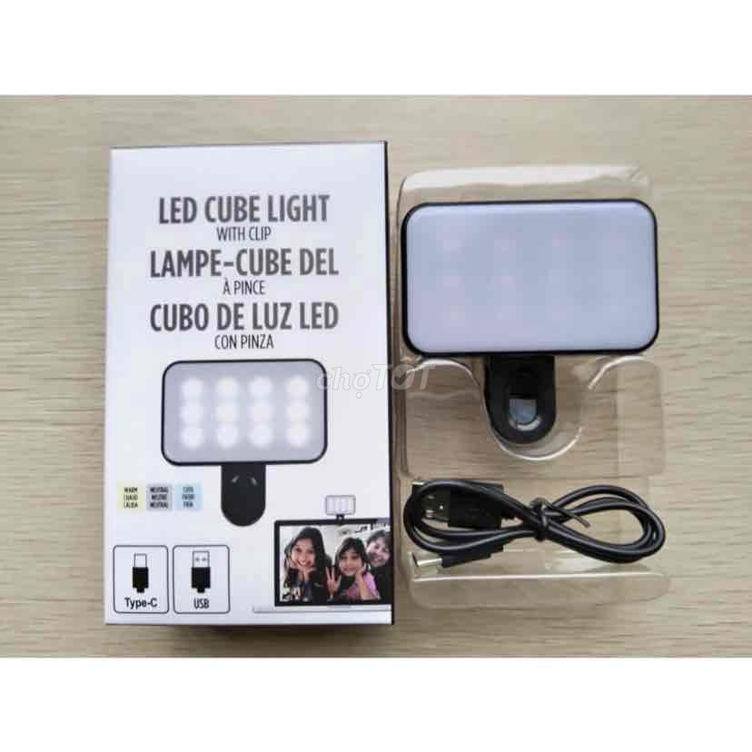 Đèn led selfie mini 3 chế độ kẹp điện thoại, máy t