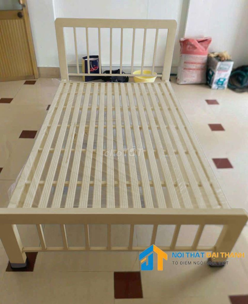Giường sắt 1M2 MN01 MÀU KEM, SIÊUXINH, HỎATỐC HCM. Mua bán Giường, chăn ga gối nệm tại Quận Tân Phú Tp Hồ Chí Minh được đăng bởi NỘI THẤT ĐẠI THÀNH hình 1