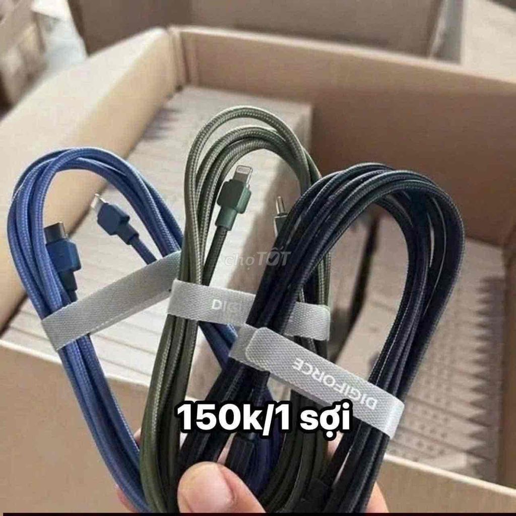Cáp sạc DIGIFORCE 2m Nylon Sạc nhanh Apple. Mua bán Phụ kiện (Màn hình, Chuột...) tại Thành phố Buôn Ma Thuột Đắk Lắk được đăng bởi Tuệ Nhi Trần Thị hình 1