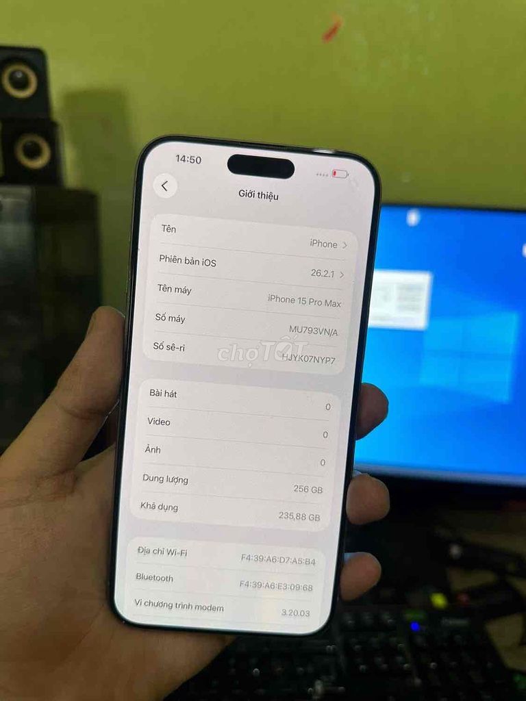 Apple iPhone 15 Pro Max 256GB Titan. Mua bán Điện thoại tại Huyện Yên Lạc Vĩnh Phúc được đăng bởi Tạ Đức Nghĩa hình 1