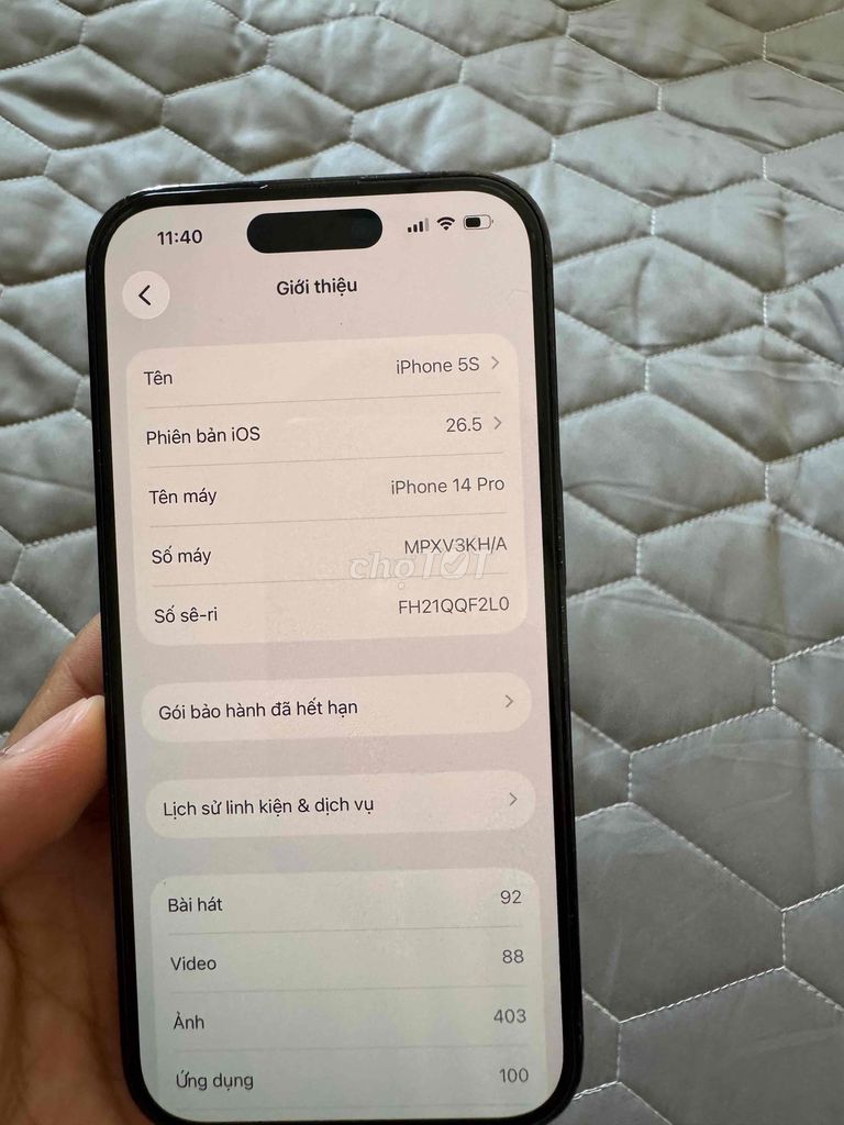 iPhone 14 Pro 128GB Đen. Mua bán Điện thoại tại Huyện Phú Hòa Phú Yên được đăng bởi Musha Oni hình 1