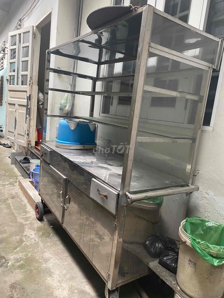 Tủ Bán Hàng Bún Bánh Mì Cao 1m8 Ngang 1m8