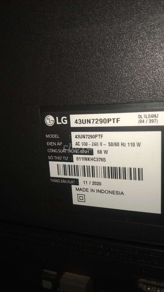 Tivi LG 43UN7290PTF. Mua bán Tivi, Âm thanh tại Huyện Củ Chi Tp Hồ Chí Minh được đăng bởi NGA hình 1