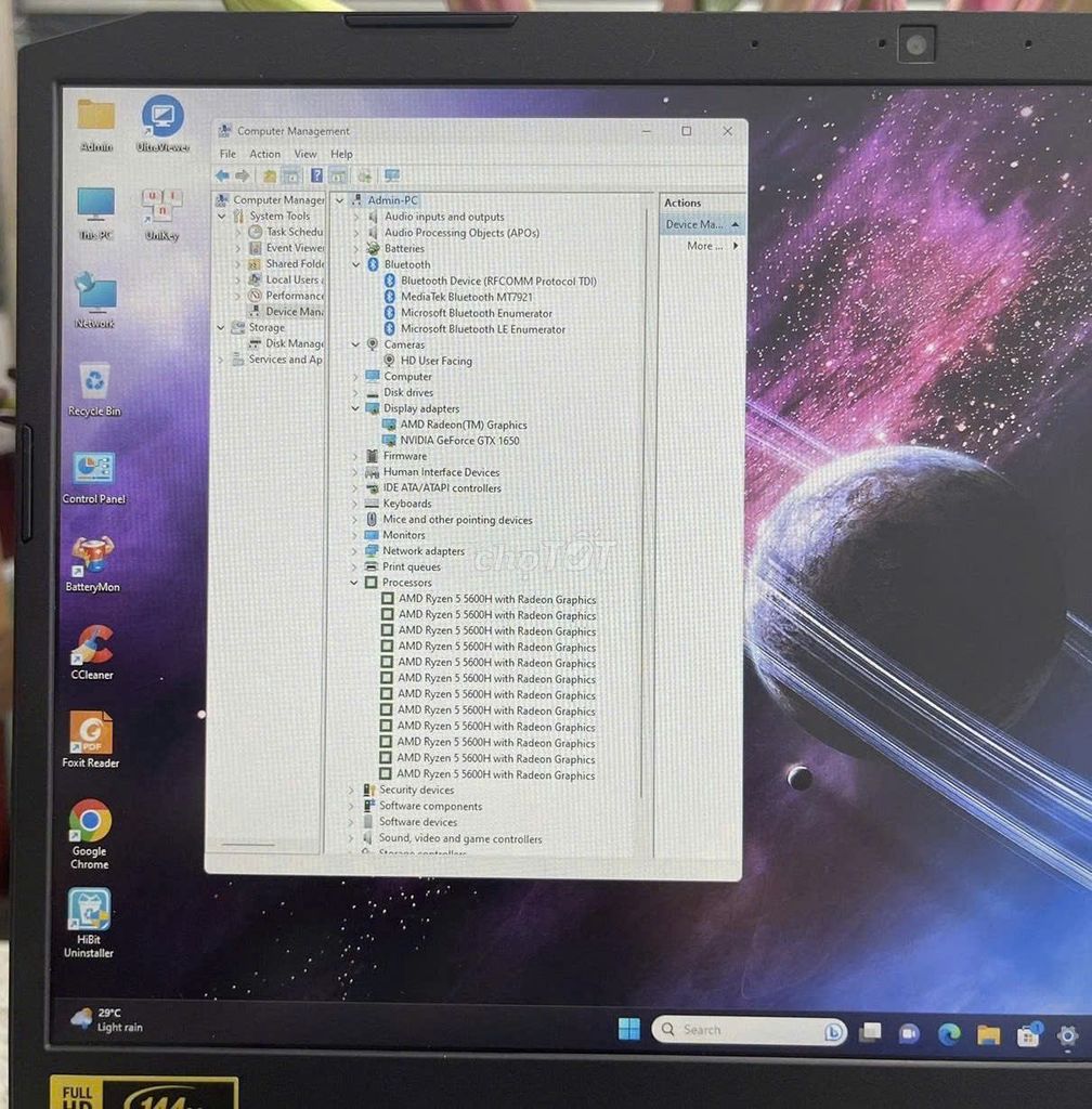 Acer Nitro 5 AN515-45 Ryzen 5-5600H/512/8 GTX1650. Mua bán Laptop tại Quận Tân Phú Tp Hồ Chí Minh được đăng bởi PHAN TRỌNG THIỆN hình 1