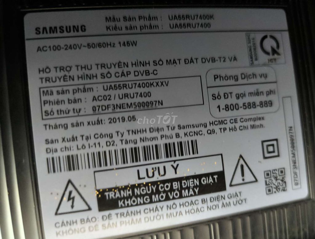 Samsung 55RU7400 - SX T5/ 2019