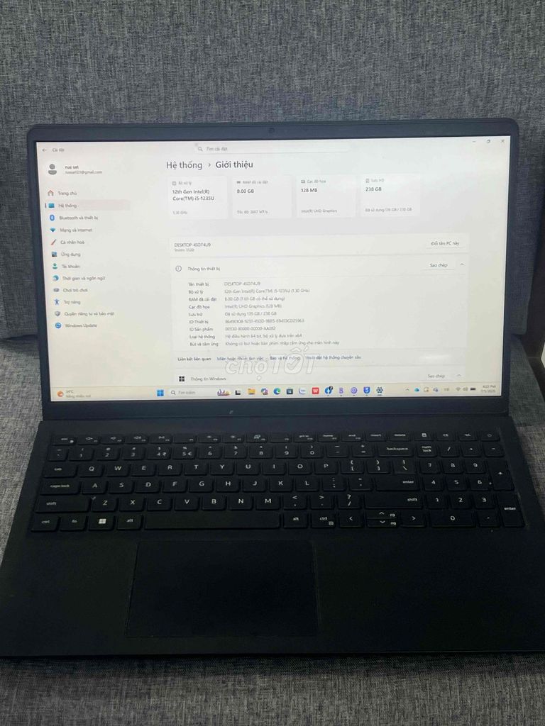 Dell Vostr***5U 8GB/256gb  15.6inch. Mua bán Laptop tại Quận 11 Tp Hồ Chí Minh được đăng bởi Minh Thắng hình 1