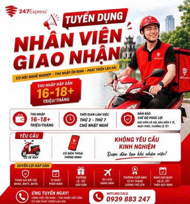 TUYỂN 05 NHÂN VIÊN GIAO NHẬN – ĐÔNG ANH