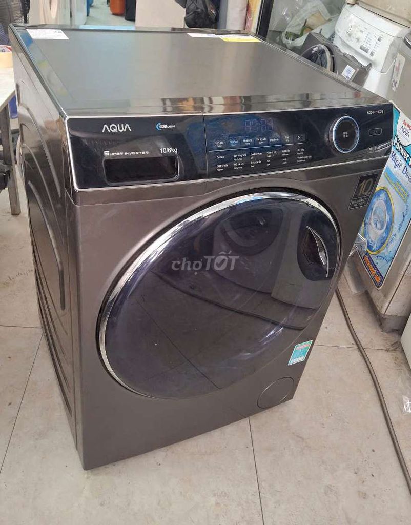 Máy giặt sấy Aqua inverter giặt 10kg sấy khô 6kg. Mua bán Máy giặt tại Quận 8 Tp Hồ Chí Minh được đăng bởi  Thành điện lạnh hình 1