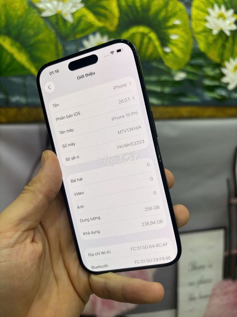 Apple iPhone 15 Pro 256GB Đen zin khay sim. Mua bán Điện thoại tại Quận Bắc Từ Liêm Hà Nội được đăng bởi Cửa hàng Bính Táo hình 1