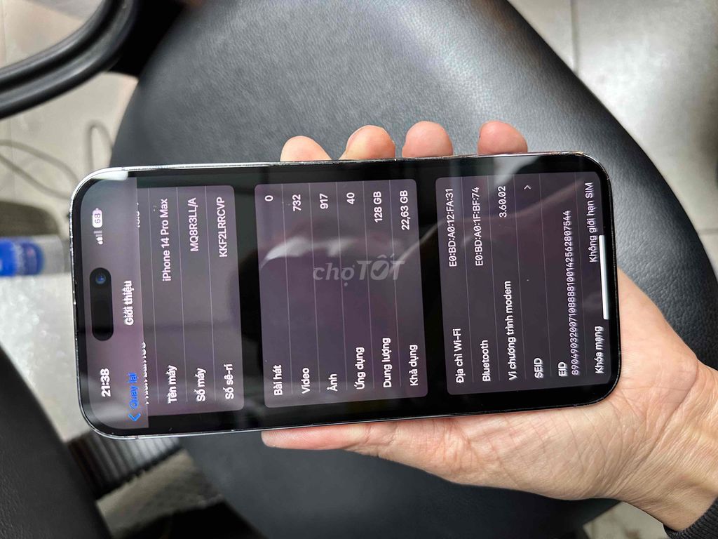 Apple iPhone 14 Pro Max 128GB Tím. Mua bán Điện thoại tại Huyện Gia Lâm Hà Nội được đăng bởi Tùng HN hình 1