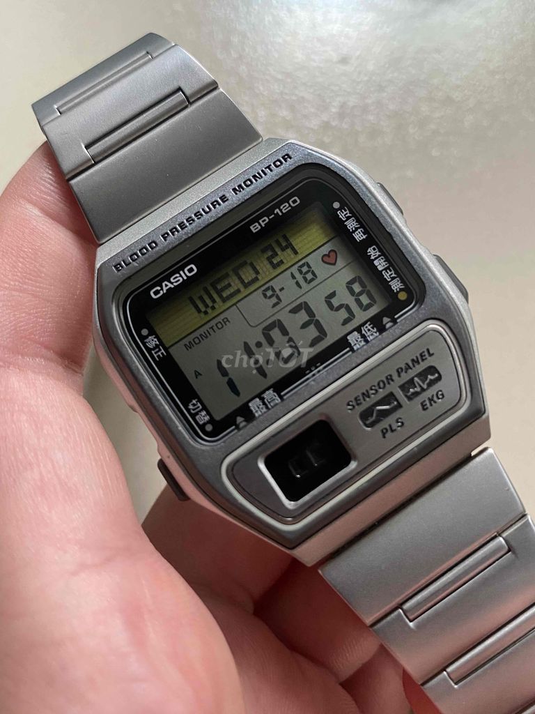 MẪU CASIO BP-120 CHUẨN HÃNG CÓ CHẾ ĐỘ ĐO NHỊP TIM