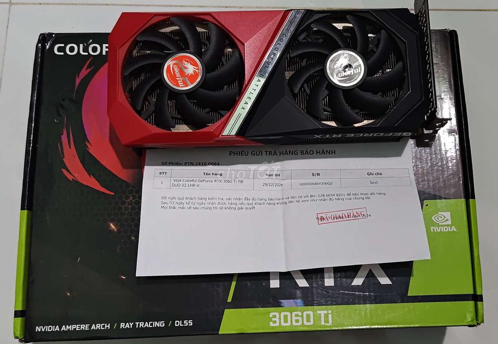 VGA RTX 3060Ti Colorful- Fullbox. Mua bán Linh kiện (RAM, Card...) tại Huyện Bình Đại Bến Tre được đăng bởi DuaDDx hình 1