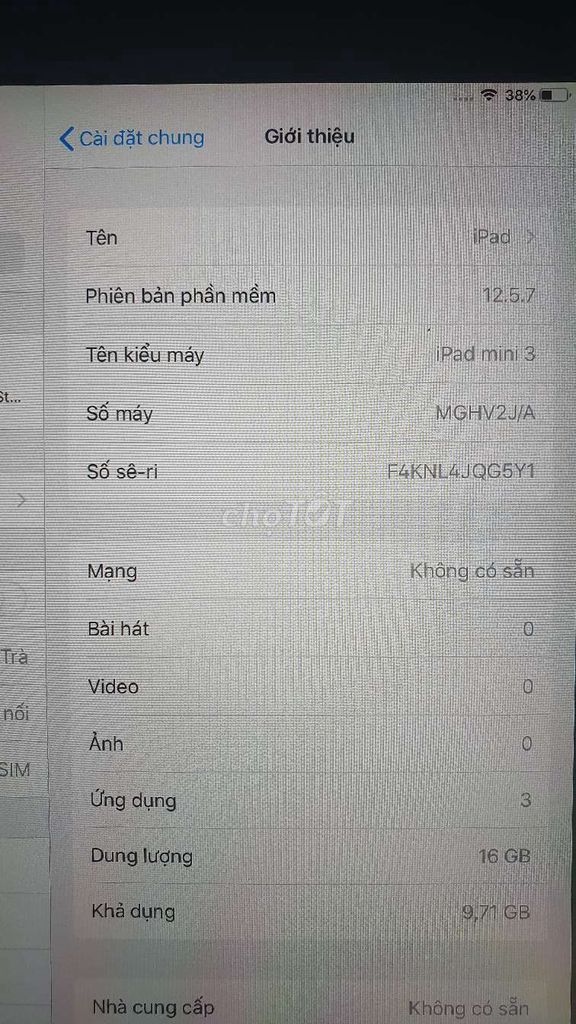 Ko dùng cần bán Ipad mini 3