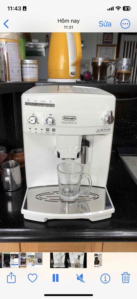 Máy xay và pha cà phê tự động Delonghi của Ý