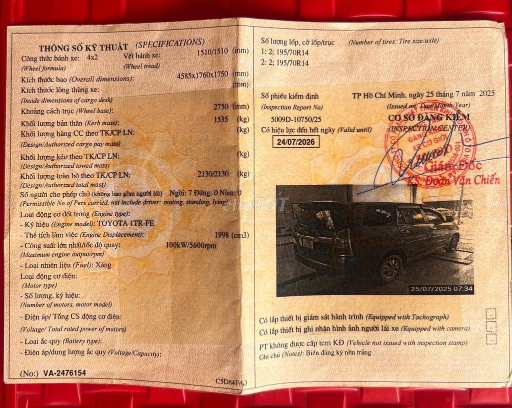 Toyota Innova 2013 2.0E - 110000 km. Mua bán Ô tô tại Thị xã Bến Cát Bình Dương được đăng bởi Nguyễn Trọng Hùng hình 8