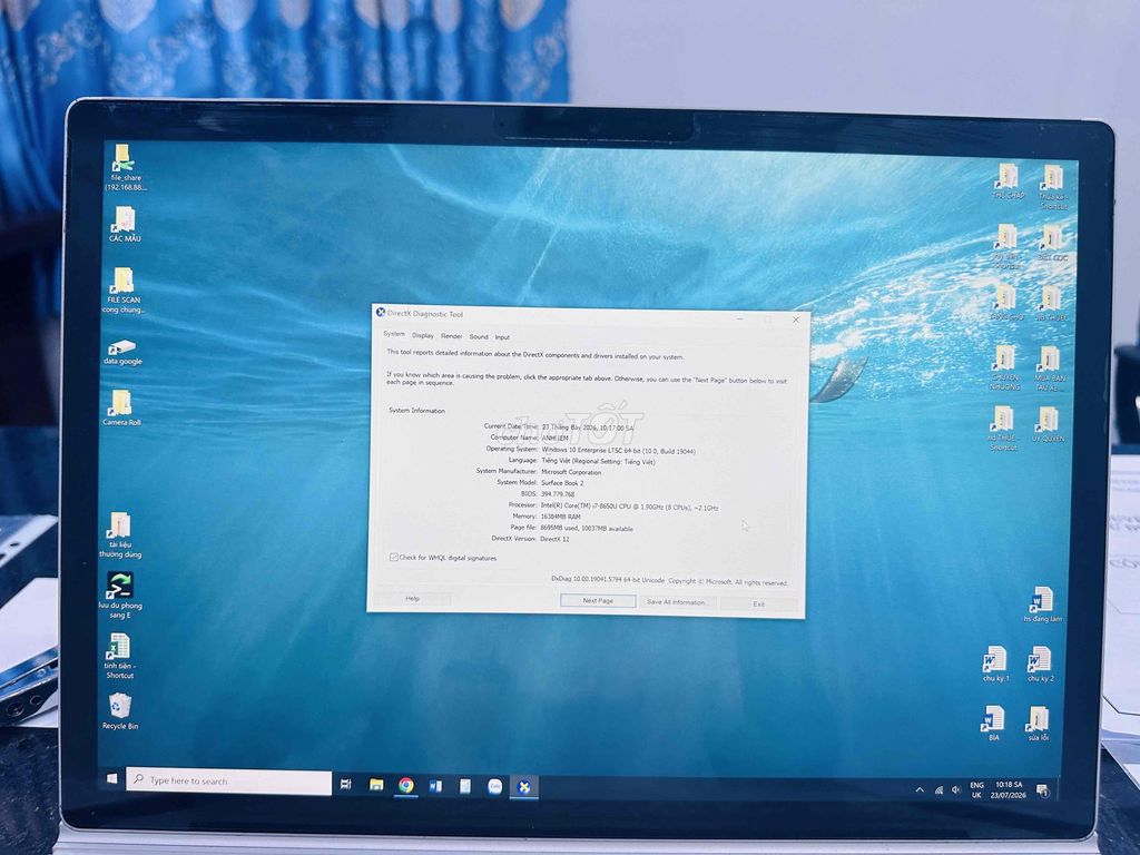 Microsoft Surface Book 2 i7 16GB/256GB 15 inch 3K. Mua bán Laptop tại Thành phố Mỹ Tho Tiền Giang được đăng bởi 3 Ljem hình 1