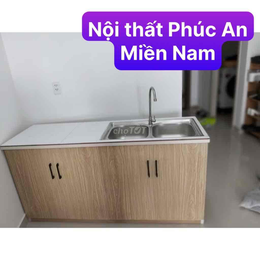 Bếp nhựa Đài Loan 1m6_ bồn đôi _mặt 50cm new#