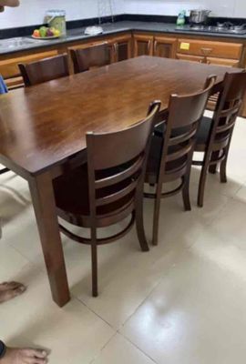 Bàn ghế ăn gỗ nhà hàng.. Mua bán Bàn ghế tại Quận Tây Hồ Hà Nội được đăng bởi Đoàn Văn Long hình 1