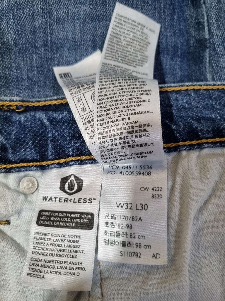 Quần jean Levis 511 Slim fit Nam W32 L30. Mua bán Quần áo tại Thành phố Thủ Đức Tp Hồ Chí Minh được đăng bởi Anna Hoang hình 1