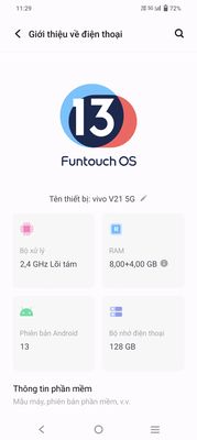Vivo V21 5G 8GB/128GB Đen