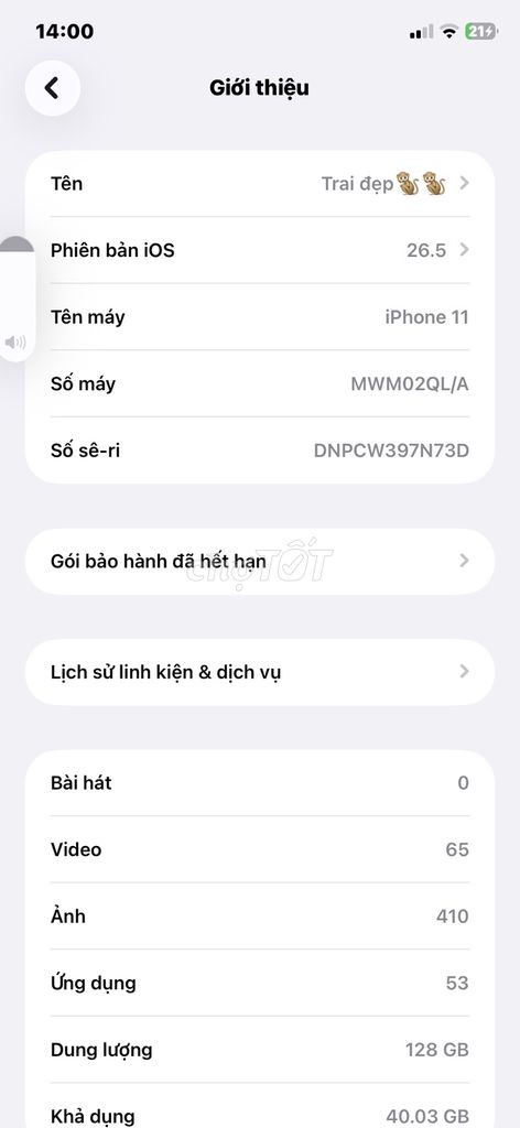 Apple iPhone 11 128GB Đen. Mua bán Điện thoại tại Huyện Yên Khánh Ninh Bình được đăng bởi Quân hình 1