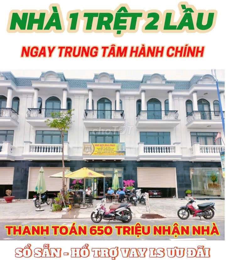 5 căn liền kề, 1trệt 2 lầu, sổ riêng, ngay TTHC, Bàu bàng,Bình Dương