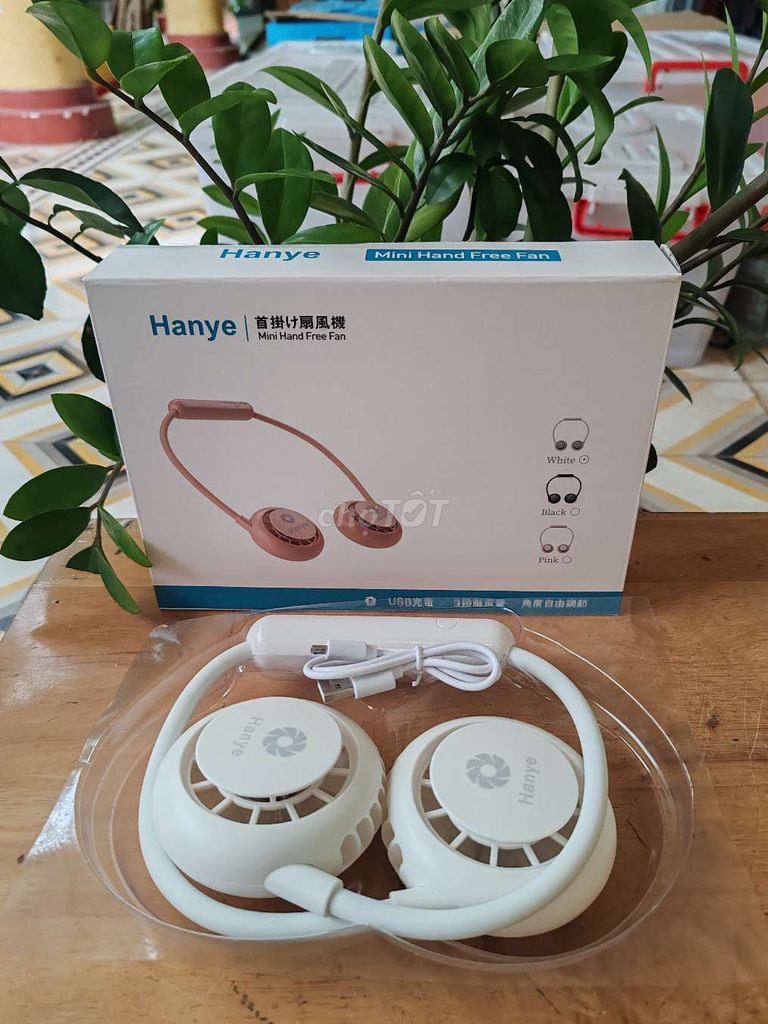Quạt đeo cổ Hanye Mini Hand Free Trắng Mới. Mua bán Nội thất, đồ gia dụng khác tại Quận 7 Tp Hồ Chí Minh được đăng bởi Vy Vy hình 1
