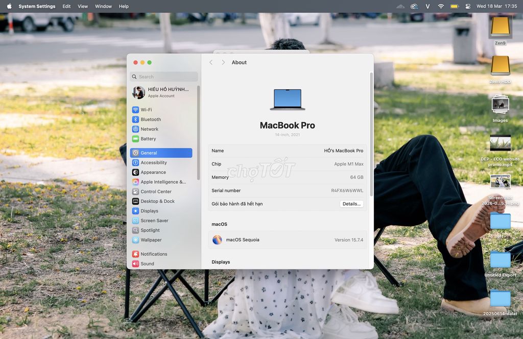 Apple MacBook Pro M1 Max 14 inch 64GB/512GB 99%. Mua bán Laptop tại Quận Hải Châu Đà Nẵng được đăng bởi Hồ Huỳnh Minh Hiếu hình 1