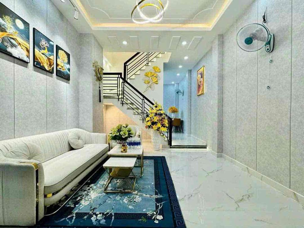 Nhà mới xây Full nội thất hẻm 4m cho thuê đường Phan Huy ích,P14, GV