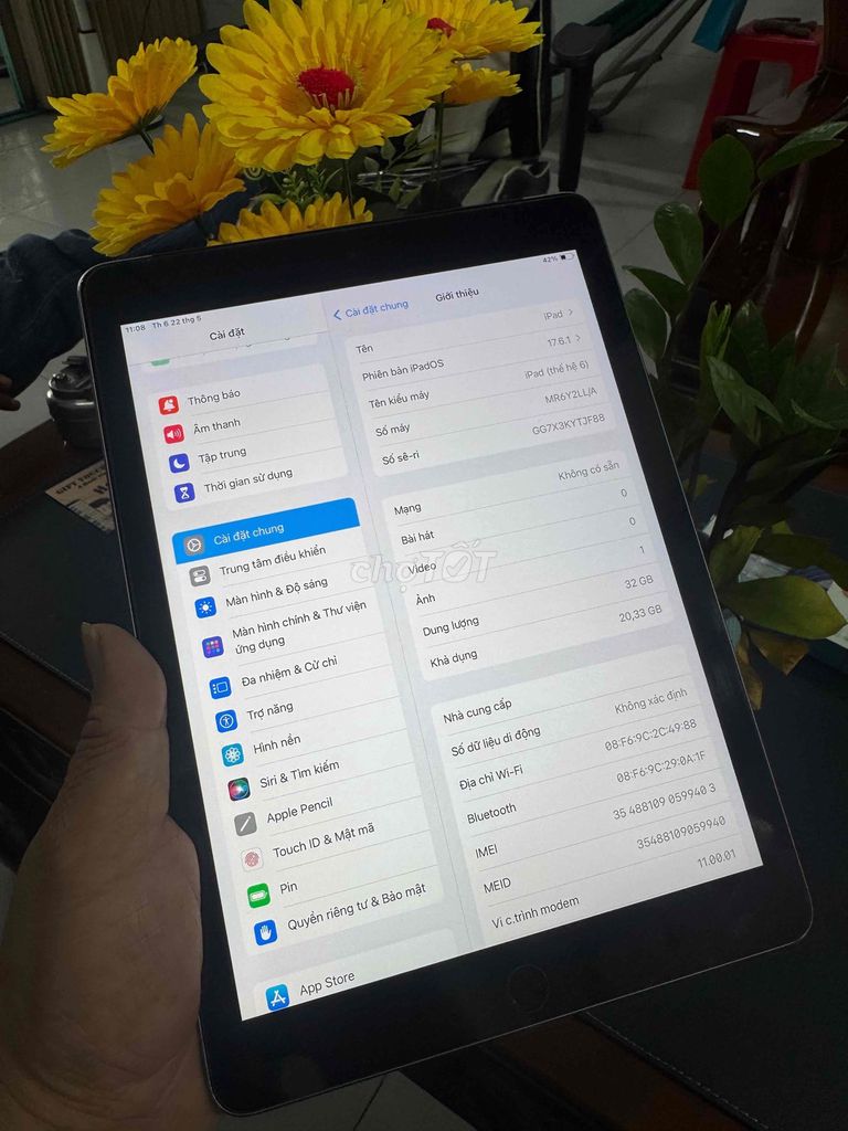 Apple iPad gen 6 32G 4G wifi Xám. Mua bán Máy tính bảng tại Thành phố Biên Hòa Đồng Nai được đăng bởi thanh hình 1