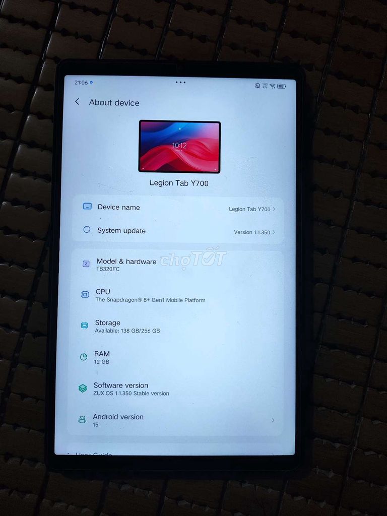 Lenovo Legion Y700 Gen 2 12GB/256GB. Mua bán Máy tính bảng tại Quận Kiến An Hải Phòng được đăng bởi user hình 1