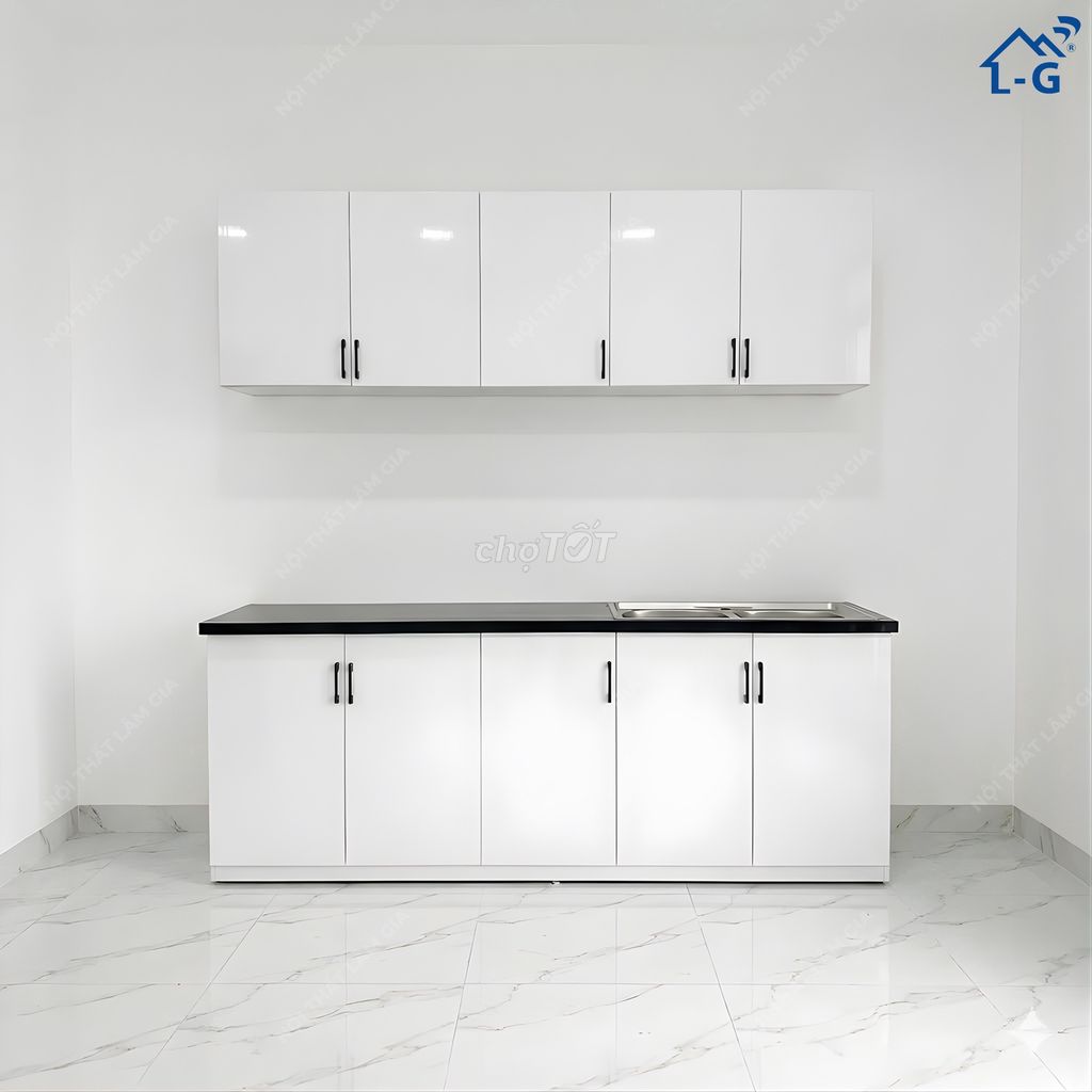 Tủ bếp nhựa Trắng bếp trên dưới. Mua bán Nội thất, đồ gia dụng khác tại Thành phố Thuận An Bình Dương được đăng bởi Tủ nhựa Bình Dương hình 1