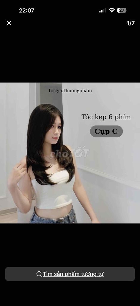 Tóc giả nữ 45cm Cụp chữ C tổng hợp. Mua bán Phụ kiện thời trang khác tại Quận 6 Tp Hồ Chí Minh được đăng bởi Anne hình 1