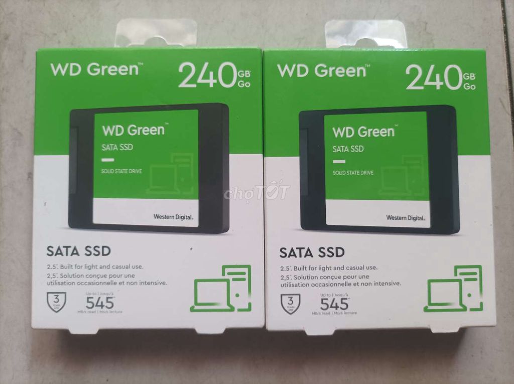 2 ổ Ssd western 240gb Green mới bảo hành 36 tháng