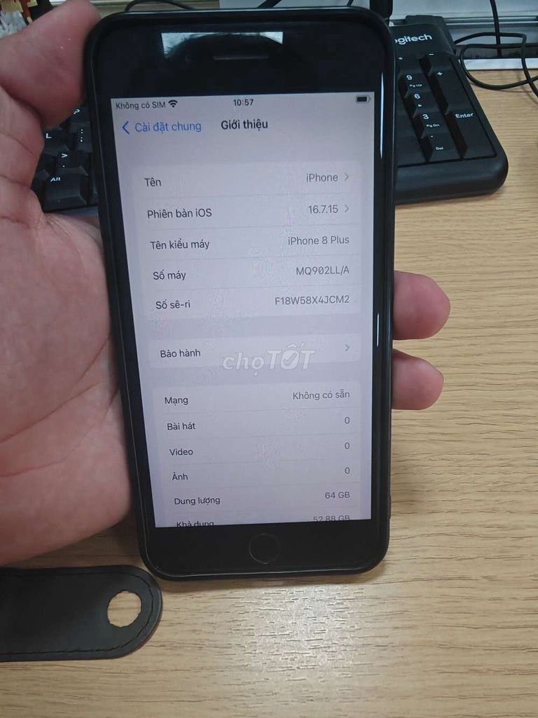Apple iPhone 8 Plus 64GB Đen. Mua bán Điện thoại tại Thành phố Thủ Dầu Một Bình Dương được đăng bởi Danh Trần hình 1
