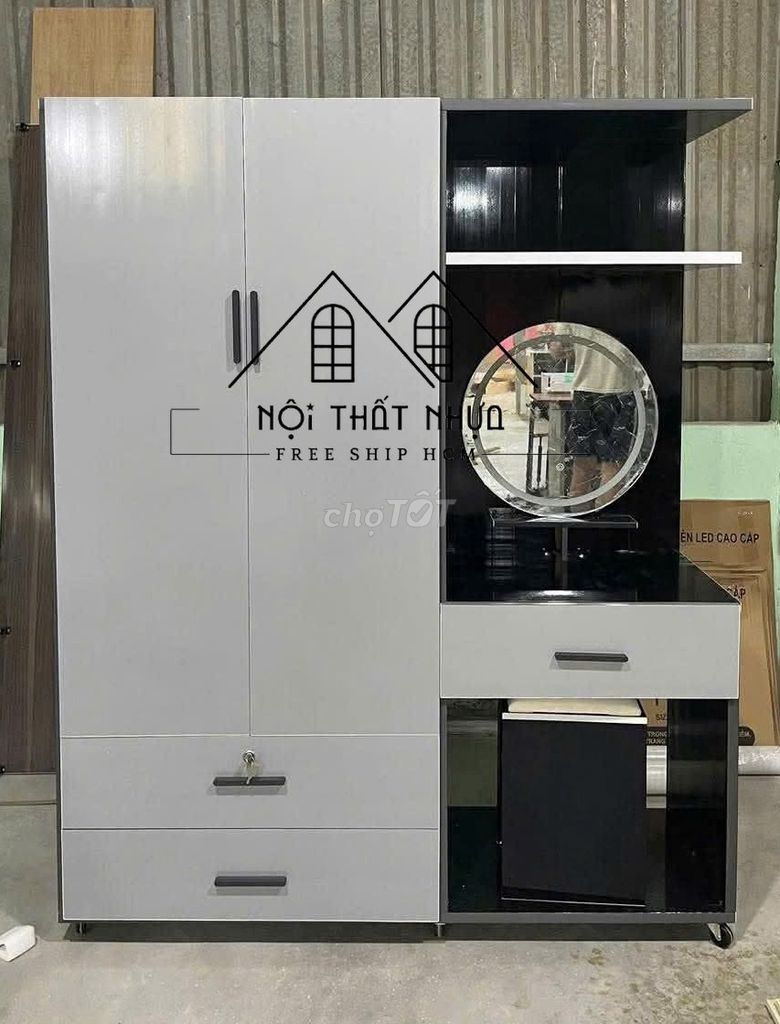 Tủ quần áo Gỗ Xám Gương LED. Mua bán Tủ, kệ gia đình tại Thành phố Thủ Đức Tp Hồ Chí Minh được đăng bởi Nội thất giá xưởng hình 1
