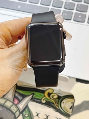 apple watch s3-42mm thép đen pin 95% ful pk zin
