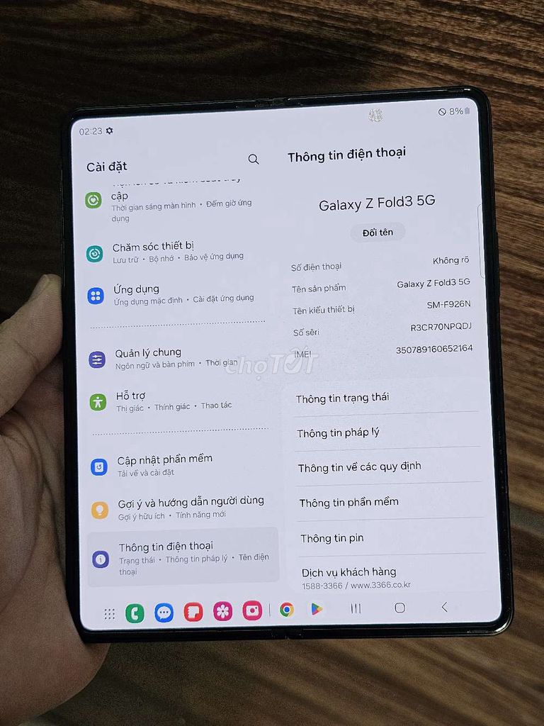 Galaxy Z Fold3 5G 256GB Đen. Mua bán Điện thoại tại Quận Thanh Xuân Hà Nội được đăng bởi Nam hình 1
