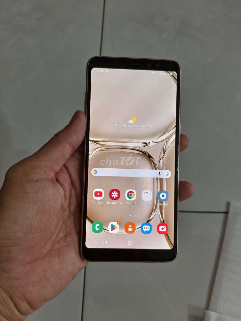 Samsung A8 Plus 64GB Vàng. Mua bán Điện thoại tại Thành phố Trà Vinh Trà Vinh được đăng bởi Quí  hình 1