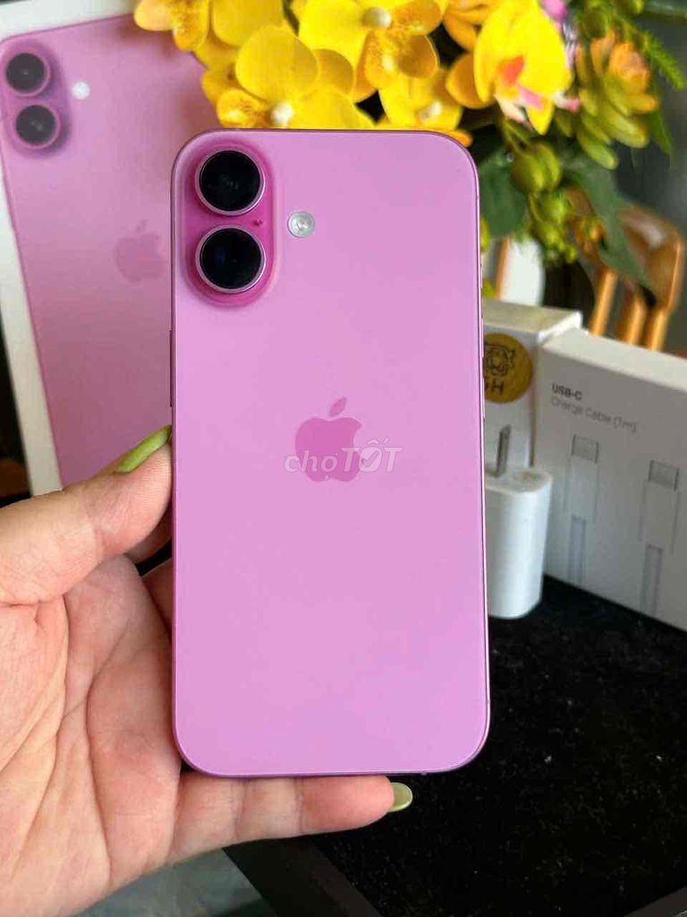 iPhone 16 128GB vn/a Hồng zin óc pin 99% sạc ít.. Mua bán Điện thoại tại Quận Ninh Kiều Cần Thơ được đăng bởi Khải mobile hình 1