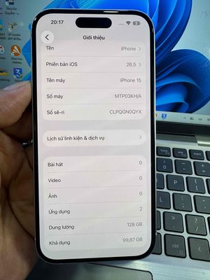 Apple iPhone 15 128GB Xanh 79%
