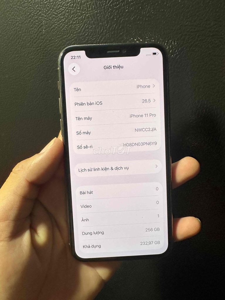 Apple iPhone 11 Pro 256GB Vàng Đã qua sử dụng. Mua bán Điện thoại tại Quận Bình Thuỷ Cần Thơ được đăng bởi nguyễn hình 1