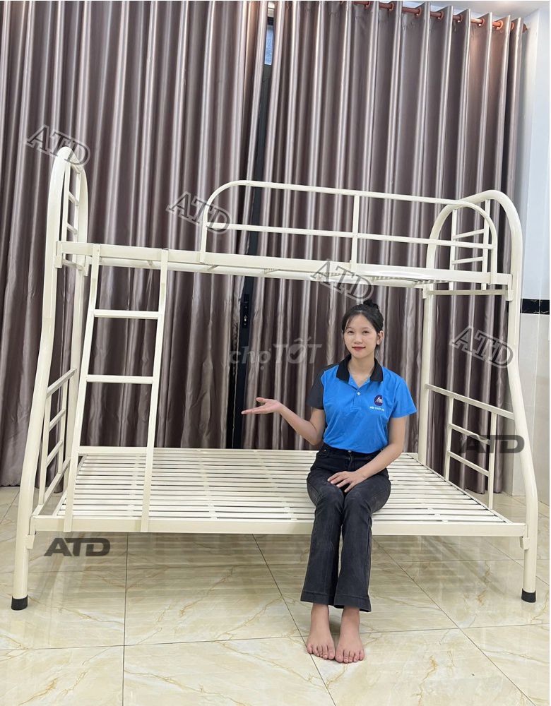 GIƯỜNG 2 TẦNG--GIƯỜNG TẦNG--GIƯỜNG SẮT--GIƯỜNG KTX. Mua bán Giường, chăn ga gối nệm tại Quận 1 Tp Hồ Chí Minh được đăng bởi Nhi Nguyen Nội thất ATD hình 1