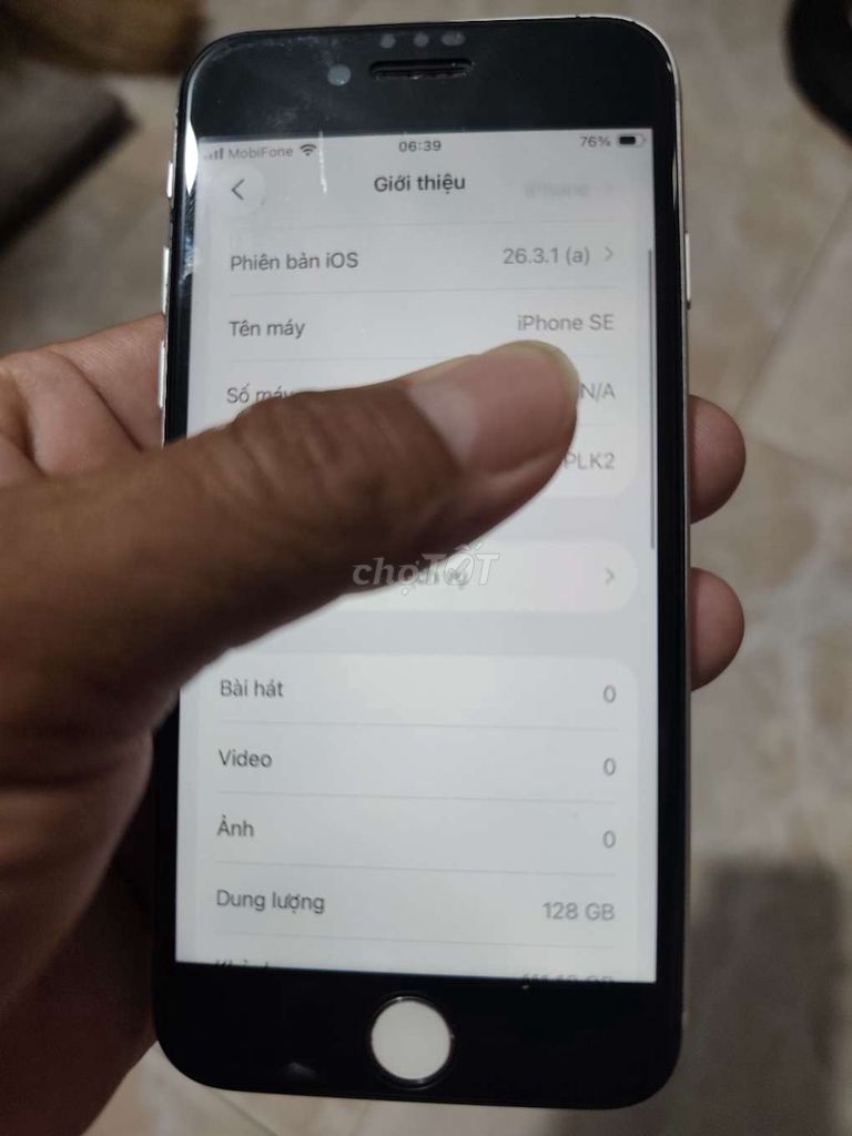 Apple iPhone SE 2020 128GB Trắng. Mua bán Điện thoại tại Thành phố Bến Tre Bến Tre được đăng bởi Cao Minh Huy hình 1