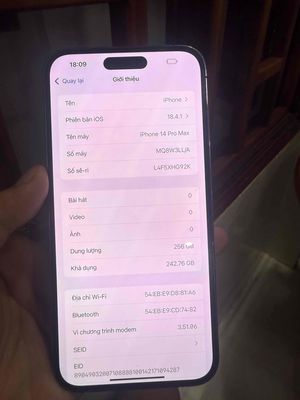 Cần bán 14Prm QT 256G tím pin 86. Mua bán Điện thoại tại Thành phố Dĩ An Bình Dương được đăng bởi Việt Apple