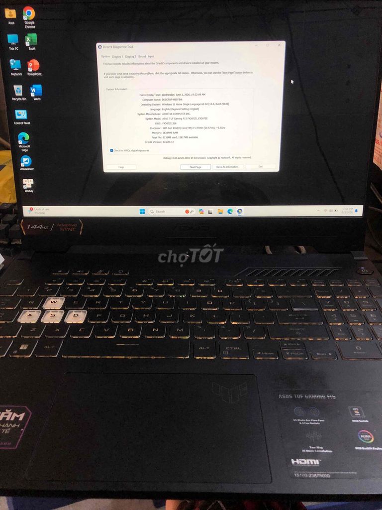 ASUS TUF Gaming F15 i7-12700H 16GB. Mua bán Laptop tại Huyện Hóc Môn Tp Hồ Chí Minh được đăng bởi Đồ Công Nghệ Hóc Môn hình 1