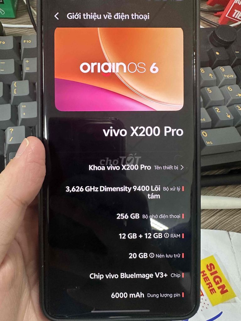 Vivo X200 Pro 12GB/256GB Đen like new pin 100%. Mua bán Điện thoại tại Quận 1 Tp Hồ Chí Minh được đăng bởi Phan Nguyễn Anh Khoa hình 1