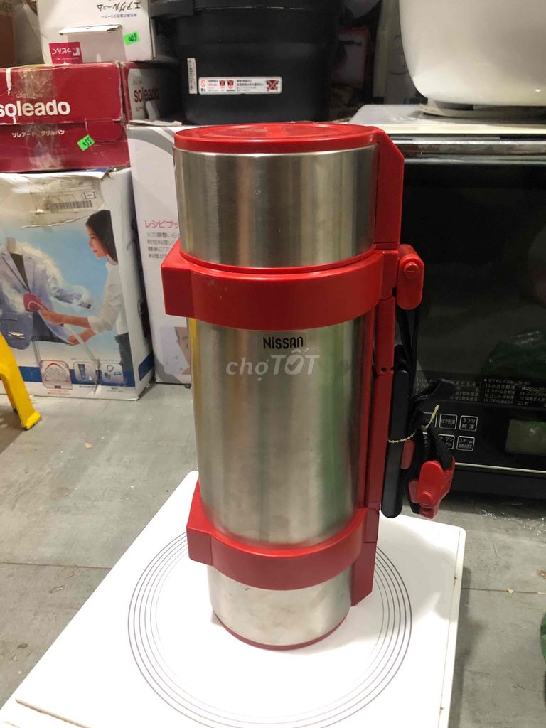 Bình giữ nhiệt Nippon Sanso 1.8L Đỏ bạc. Mua bán Dụng cụ nhà bếp tại Quận Bắc Từ Liêm Hà Nội được đăng bởi ala0  hình 1