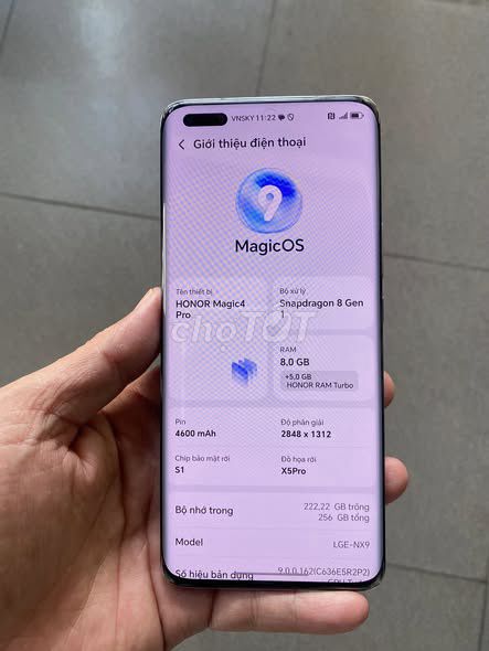Honor Magic 4 Pro 256GB Xám. Mua bán Điện thoại tại Quận 8 Tp Hồ Chí Minh được đăng bởi Hội Đồ Điện Tử hình 1